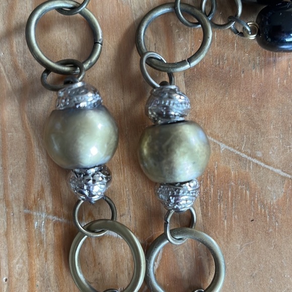 20” Pam Hiran Anthropologie Chunky Boho Teardrop Beaded Pendant Necklace - Picture 13 of 15